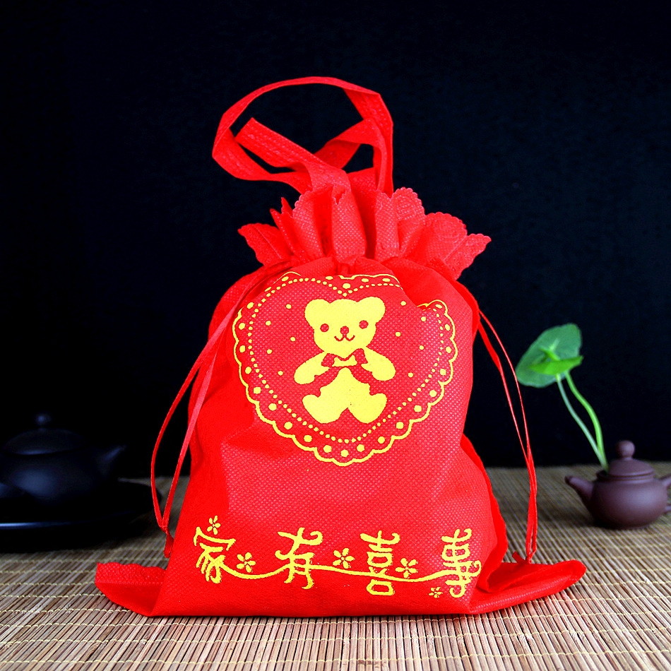 过寿糖袋批發喜糖袋满月喜蛋袋回礼袋喜糖盒子无纺布袋子创意