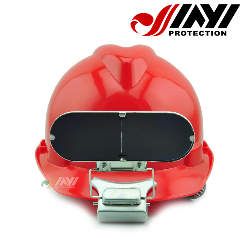 1918带夹子炼钢镜炼钢护目镜电焊眼镜看火镜焊工眼镜防弧光配帽式