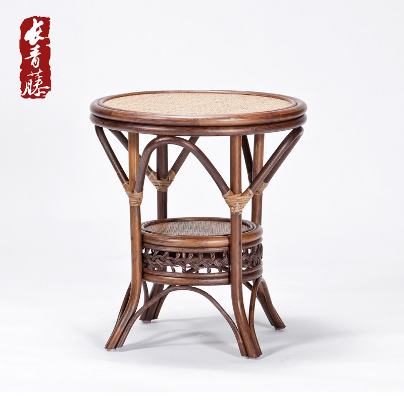 长青藤 藤编田园圆形茶几 户外阳台茶桌客厅书房创意简约小桌子,住宅家具,茶几,淘宝优惠券,粉丝福利购,淘宝优惠卷