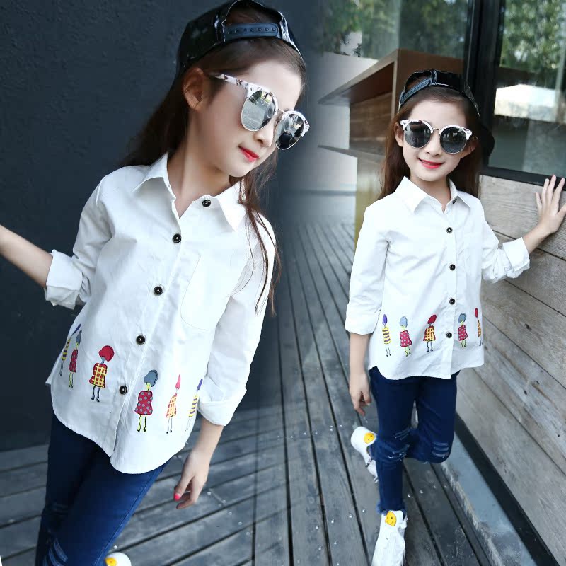 Chemise fille à manche longue - Ref 2084675 Image 1