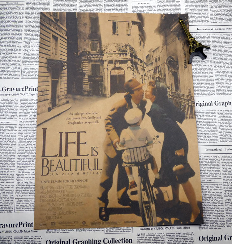 美丽人生电影海报 life is beautiful 酒吧客厅咖啡馆
