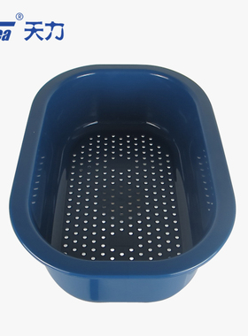 洗菜盆沥水架滴水篮碗碟架蓝色塑料沥干篮子洗水果38×24控水盆