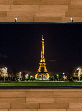 法国巴黎风景埃菲尔铁塔巨幅海报挂轴画有框画酒吧咖啡厅装饰画