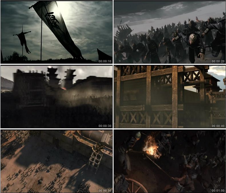 中国古代战争秦楚丹阳之战秦军万箭齐发攻城战车高清实拍视频素材