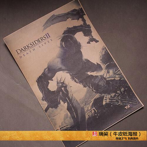 暗黑血统 darksiders 2 天启四骑士海报 复古风格装饰画游戏海报