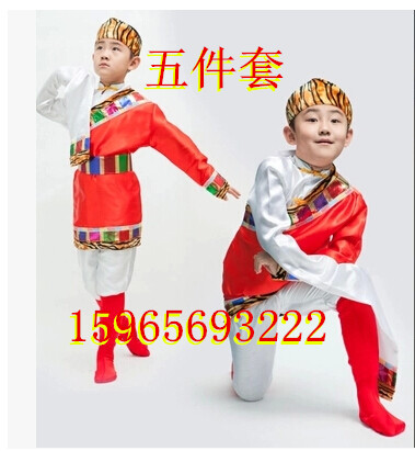 少数民族风舞台男童演出服