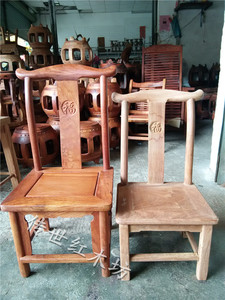 红木家具  福字靠背椅 实木餐桌椅子 靠背椅子 仿古雕福字官帽椅