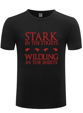 男式短袖T恤 STARK In the Streets - WILDLING In Sheets GOT