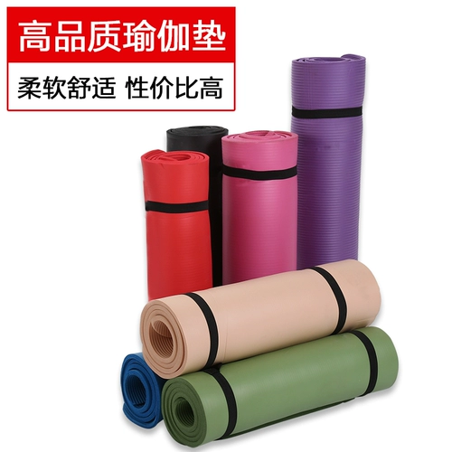 Длинный нескользящий коврик для йоги для спортзала, мужской спортивный ковер, увеличенная толщина, подходит для начинающих