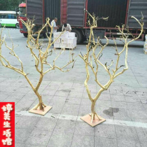 天然枯树装饰造型桔子树干橱窗摆设大厅装饰树杆许愿树婚庆树摆放