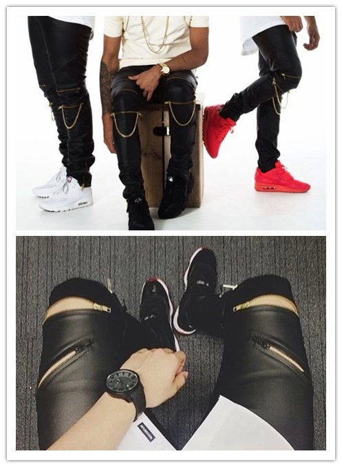 Pantalon cuir homme pour adolescent pour automne - Ref 1494498 Image 4