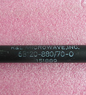 K&L 6B120-880/70-0 845-915MHz SMA母 射频微波同轴带通滤波器