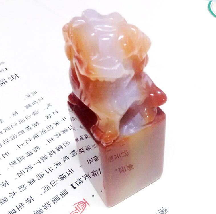年底巨惠阜新天然红玛瑙印章精品雕刻狮子章姓名章公司章包刻字