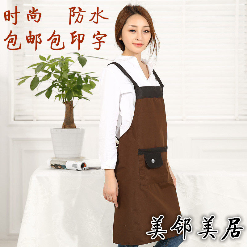 防水内有涂层菜市场水产店洗车店婴儿游泳馆美甲厨房洗碗围裙包邮