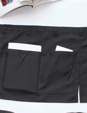 外贸日单 半截围裙 男女款简约 大口袋 烘培咖啡厅服务员工作服