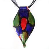 琉璃项链吊坠百搭款 MuralaGlass出口意大利油画幻彩 五彩缤纷1