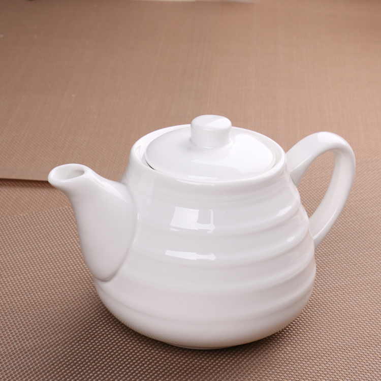 酒店用品陶瓷餐具白瓷茶壶大同