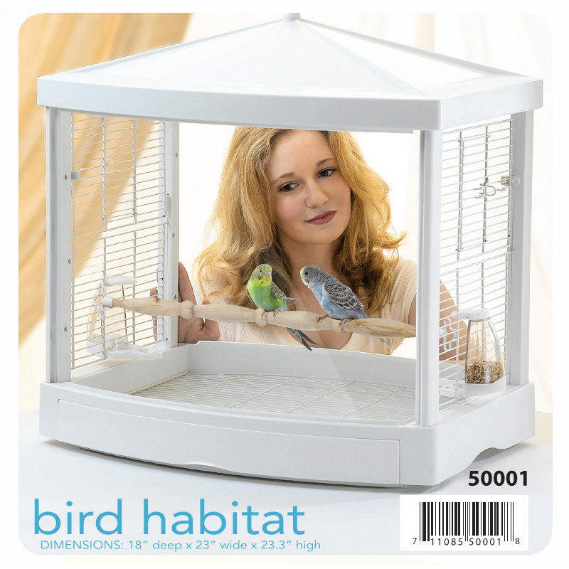 美国CAITEC鹦鹉观赏鸟笼 观景笼家庭摆设 景观式透明美观 小鸟用