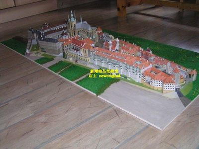 【新翔精品纸模型】欧洲现代城市区 街道沙盘场景作业建筑模型