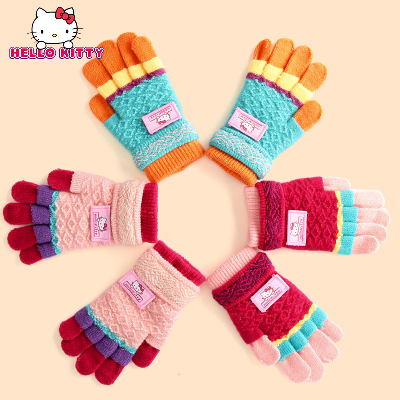 Gants pour fille HELLO KITTY en acrylique - Ref 2150139 Image 1