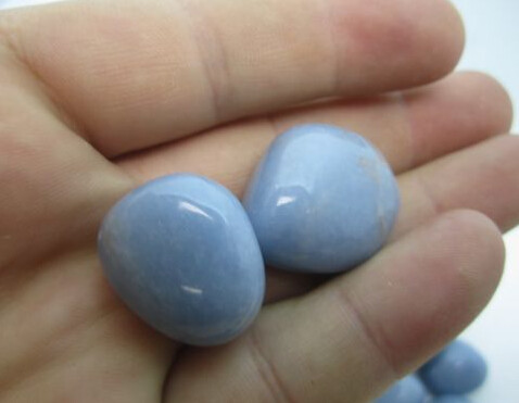 天使石angelite水晶收藏石