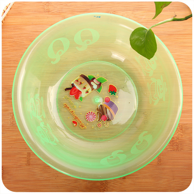 2元QQ透明迷你水果盆 塑料家用盆 地摊货源2元店日用百货批發包邮