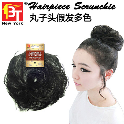 丸子头假发假发花苞头蓬松盘头女卷发包盘发发圈Hair Donut