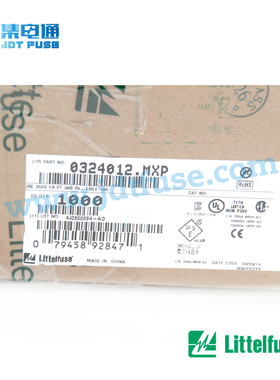 0324012.MXP力特Littelfuse一级代理6*30快断陶瓷保险丝带引线