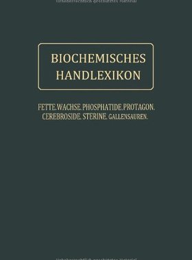 【预订】Fette, Wachse, Phosphatide, Protagon...