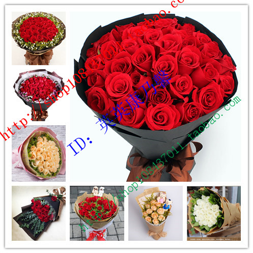 33朵长沙南宁昆明同城玫瑰花束