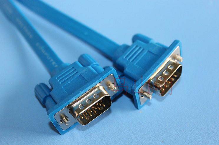 品质1.5米VGA连接线 国标3+6 扁平VGA线 电脑接显示器电视数据线