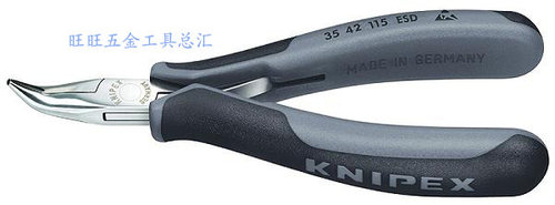 进口德国KNIPEX 防静电电子尖嘴钳 弯嘴钳 35 42 115 ESD