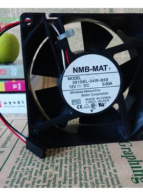 原装NMB 3615KL-04W-B59 9038 12V 0.60A 戴尔服务器散热风扇9CM