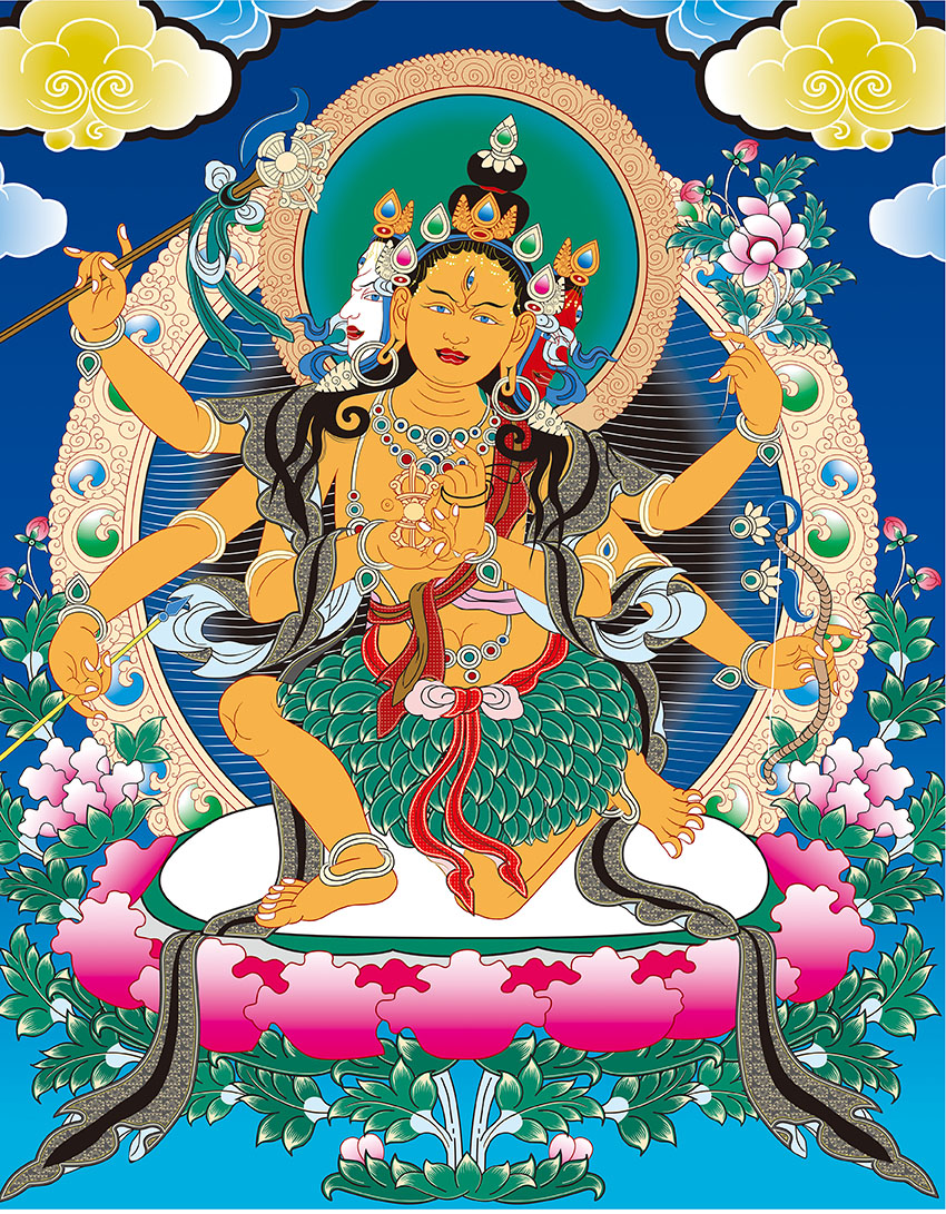 高清唐卡佛教艺术ai矢量图装饰画彩绘图片绘画素材jpg格式喷画m