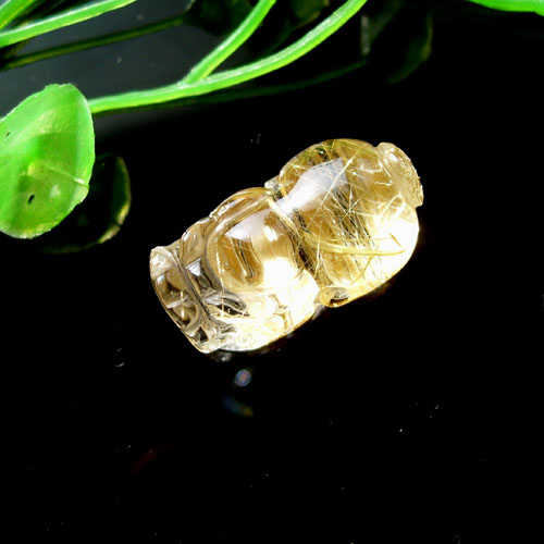 全新复古天然水晶貔貅吊坠