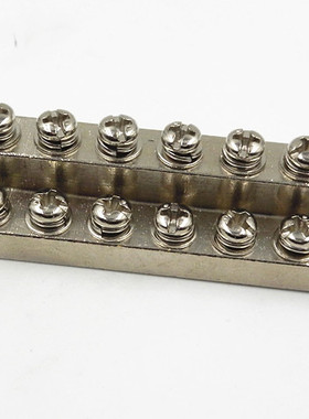 JDG接地排 A-9双层接地端子M4 20位接地铜排A型10+10接线端子铜块