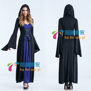 万圣节服装化妆舞会cos成人女巫师服巫婆装扮服装沉睡魔咒女巫服