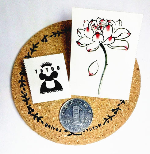 【女仆TATOO】127 荷花 古风 国画 水墨 防水 满24包邮 新品上架