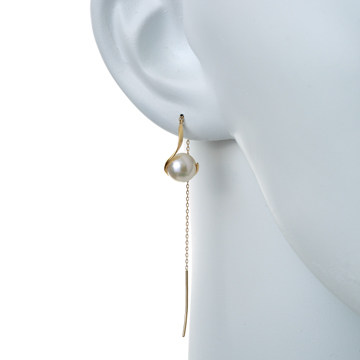 star jewelry Japan purchasing 7.5mm akoya natural Seawater Pearl 18K gold Ear line Earringsin the Jewelry/Diamond/Jade/Gold , Natural pearls (New) , Earring  category - from Buy2taobao.com to provide professional Taobao agent buy service