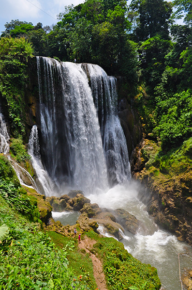 自然山水风景画山水瀑布流水生财瀑布河流客厅海报装饰贴画f9732c