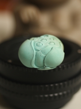 「CC正品」天然原矿绿松石无染色无灌胶「莲蓬」