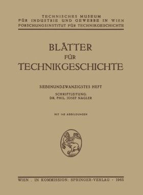 【预订】Blatter Fur Technikgeschichte: Siebe...