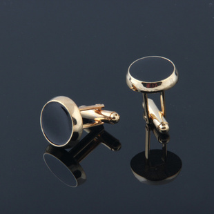 优质法式袖扣袖口袖钉 男士cufflinks 象形袖扣 金色圆点