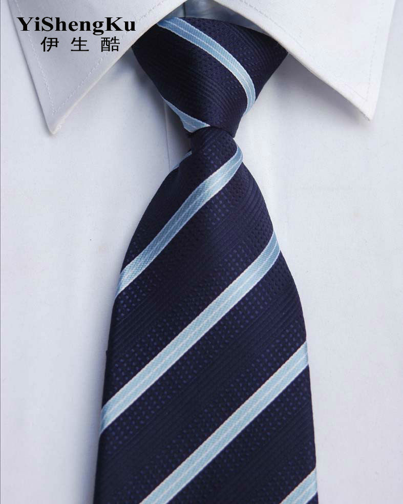 男士正装商务一拉得简易方便懒人结婚黑蓝色条纹拉链领带包邮