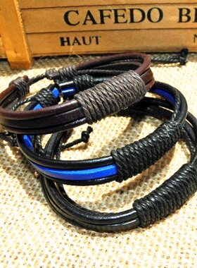 韩版复古英伦风饰品可调节手链