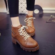 2015 spring straps with short boots women thick with Martin in thick-soled platform boots UK wind woman boots retro shoes wave