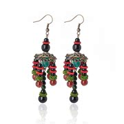 Ancient tree thousand vines Thailand wind original designs handmade agate earrings feature retro classic earrings 02091