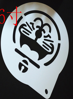 包邮6寸 烘焙工具 喷花模具 蛋糕喷花模 印花模 糖粉筛叮当猫