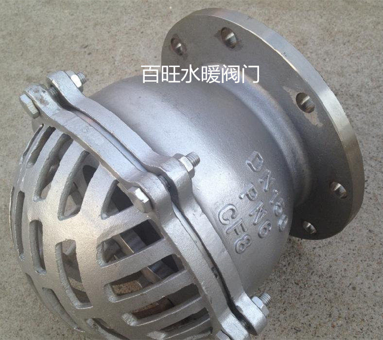 不锈钢法兰底阀/水泵头花篮头水泵吸水阀水泵底阀6压力