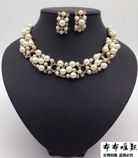 earrings accessories sets necklace ожерелье饰品Pearl